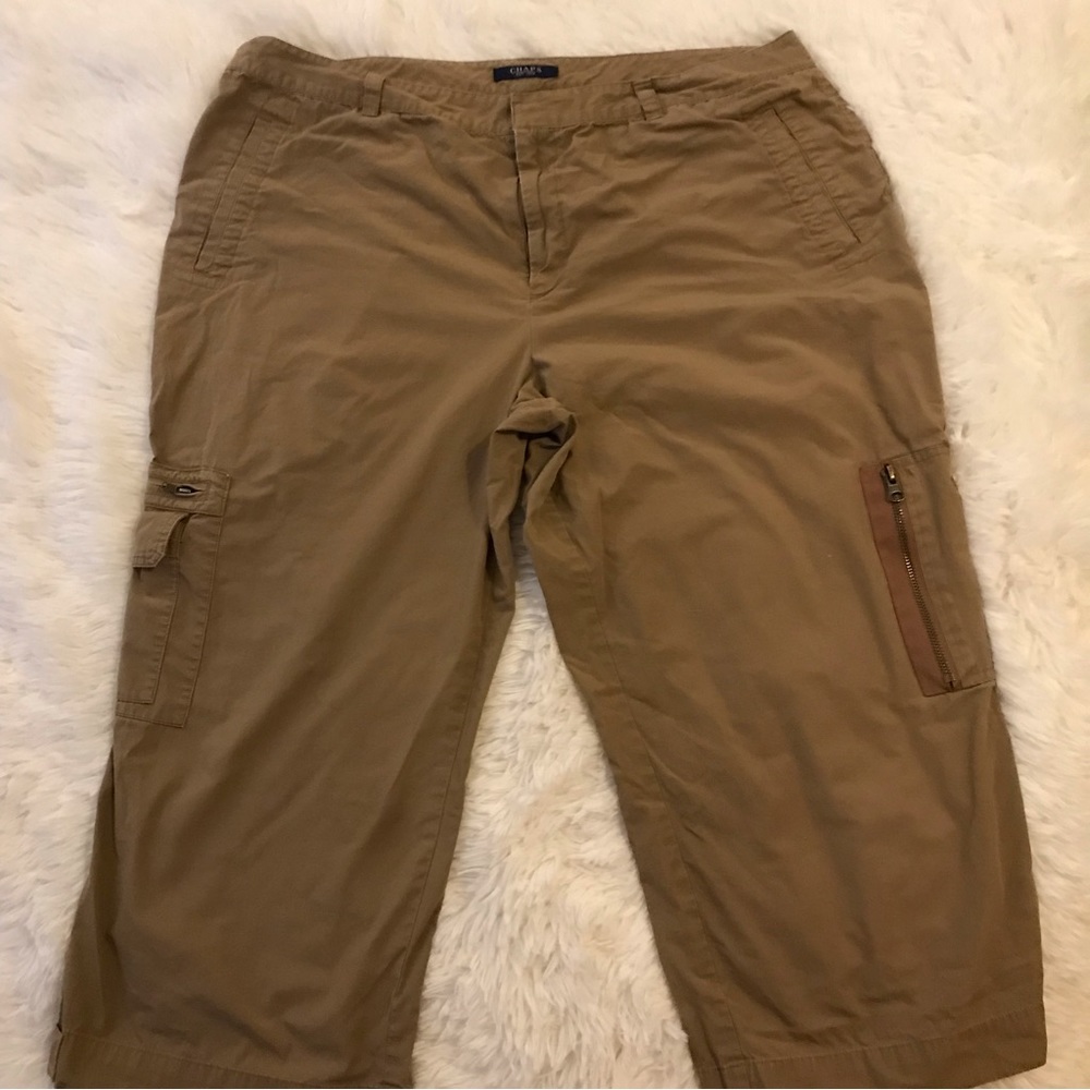 Chaps brown cargo Capri size 16